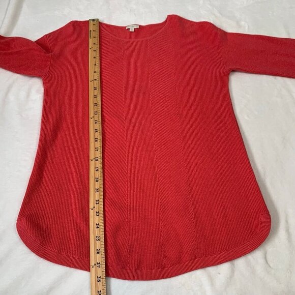 Talbots rib knit cotton blend long sleeve crewneck pullover sweater - Picture 10 of 10